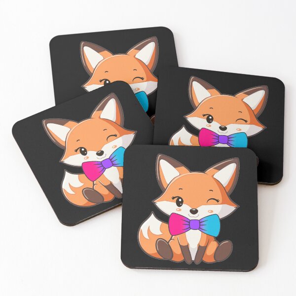 Item preview, Cute Red Fox with Androgynous Pride Flag Bowtie, Kawaii Foxy Subtle Androgynous Pride Design  designed and sold by Travelslightly.