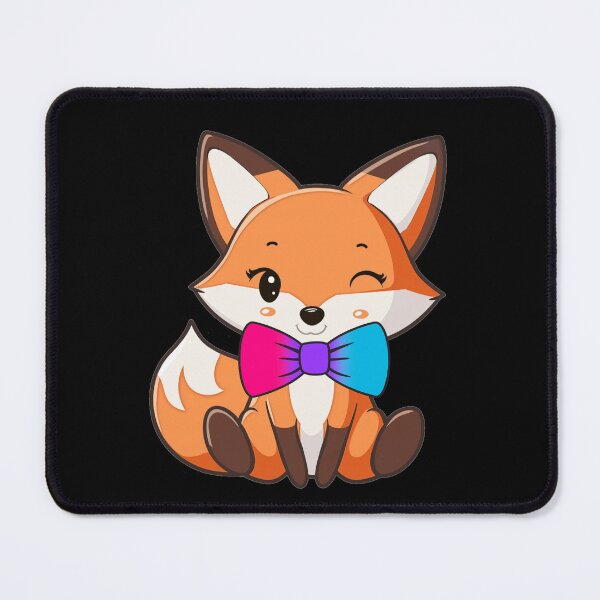 Item preview, Cute Red Fox with Androgynous Pride Flag Bowtie, Kawaii Foxy Subtle Androgynous Pride Design designed and sold by Travelslightly.