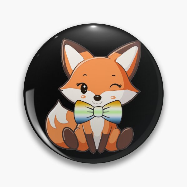 Item preview, Cute Red Fox with AroAce Agender Pride Flag Bowtie, Kawaii Foxy Subtle AroAce Agender Pride Design  designed and sold by Travelslightly.