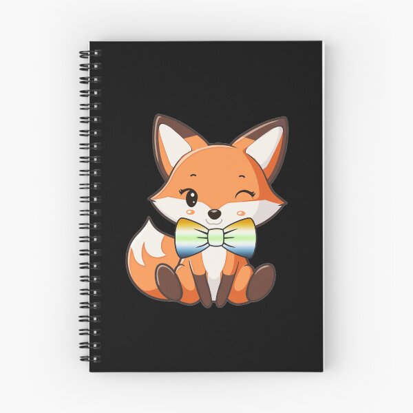 Item preview, Cute Red Fox with AroAce Agender Pride Flag Bowtie, Kawaii Foxy Subtle AroAce Agender Pride Design  designed and sold by Travelslightly.