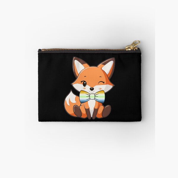 Item preview, Cute Red Fox with AroAce Agender Pride Flag Bowtie, Kawaii Foxy Subtle AroAce Agender Pride Design  designed and sold by Travelslightly.