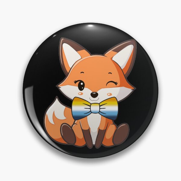 Item preview, Cute Red Fox with AroAce Pride Flag Bowtie, Kawaii Foxy Subtle AroAce Pride Design  designed and sold by Travelslightly.
