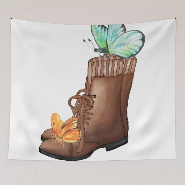 Item preview, Boots, butterfly T-shirts, women's T-shirts, unusual patterned T-shirts designed and sold by MissCirce1993.