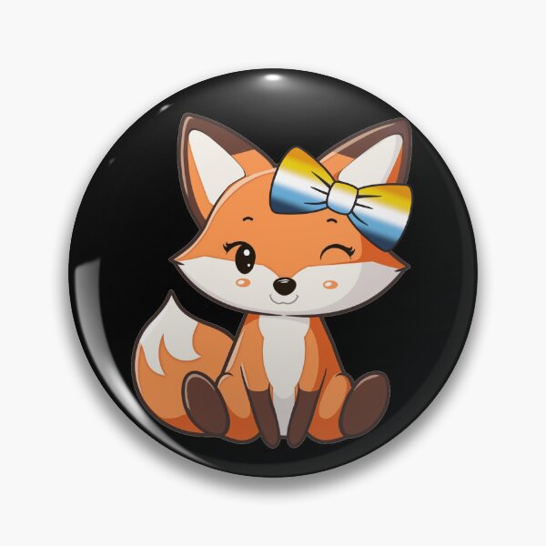 Item preview, Cute Red Fox with AroAce Pride Flag Bow, Kawaii Foxy Subtle AroAce Pride Design  designed and sold by Travelslightly.