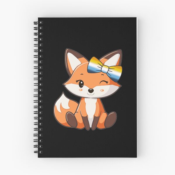Item preview, Cute Red Fox with AroAce Pride Flag Bow, Kawaii Foxy Subtle AroAce Pride Design  designed and sold by Travelslightly.