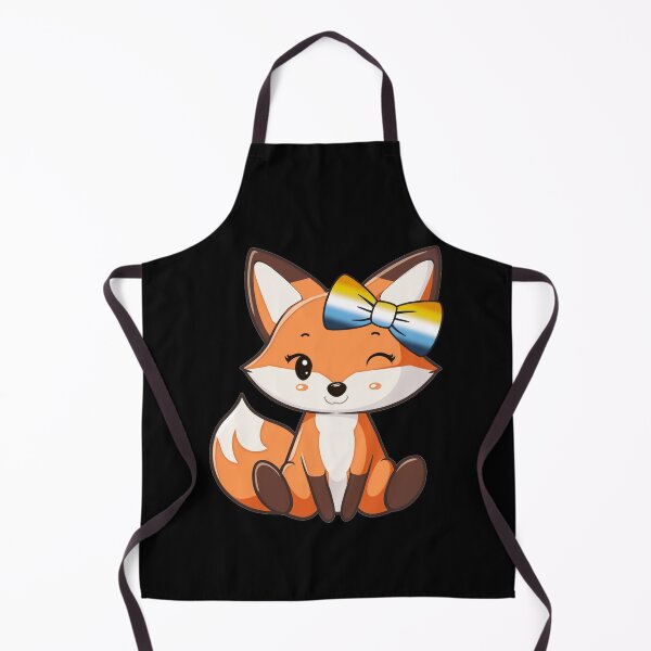 Item preview, Cute Red Fox with AroAce Pride Flag Bow, Kawaii Foxy Subtle AroAce Pride Design  designed and sold by Travelslightly.