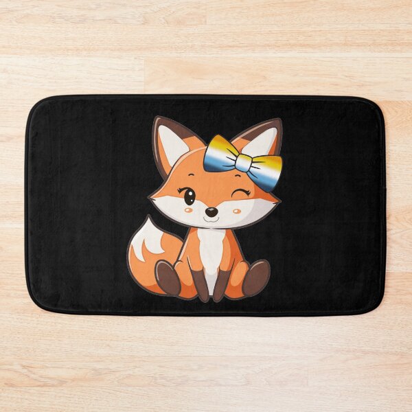 Item preview, Cute Red Fox with AroAce Pride Flag Bow, Kawaii Foxy Subtle AroAce Pride Design  designed and sold by Travelslightly.