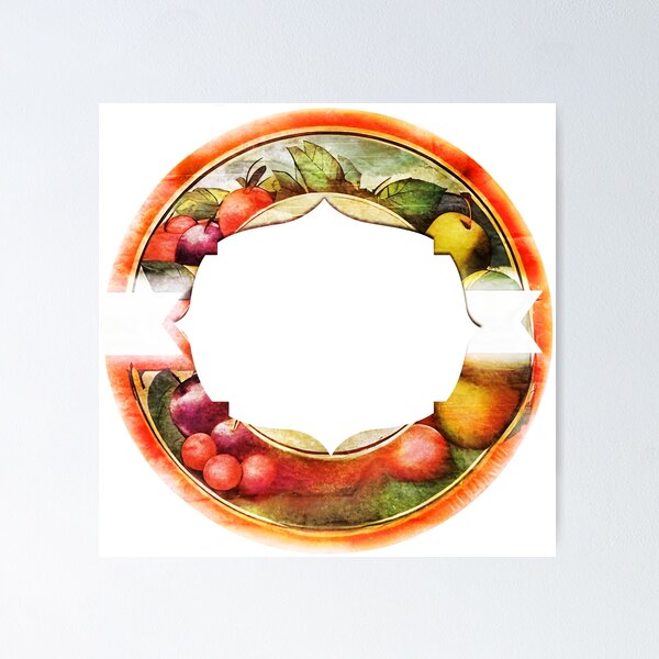 Item preview, Vintage Round Food label designed and sold by TriForceDesign.