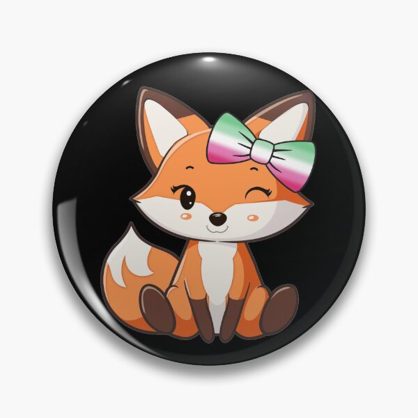 Item preview, Cute Red Fox with Abrosexual Pride Flag Bow, Kawaii Foxy Subtle Abrosexual Pride Design  designed and sold by Travelslightly.