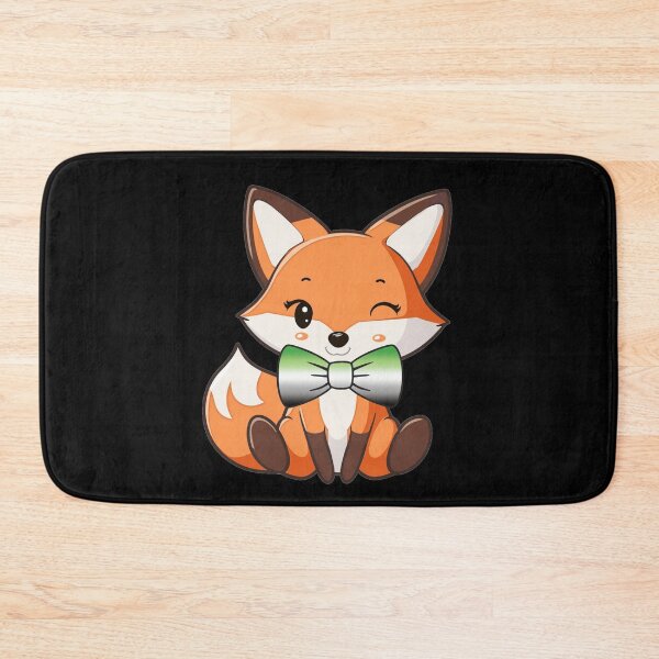Item preview, Cute Red Fox with Aromantic Pride Flag Bowtie, Subtle Foxy Kawaii Aromantic Pride Design  designed and sold by Travelslightly.