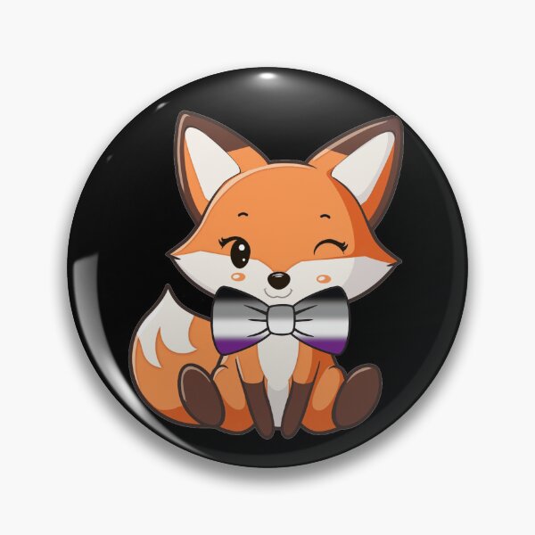 Item preview, Cute Red Fox with Asexual Pride Flag Bowtie, Subtle Foxy Kawaii Ace Pride Design  designed and sold by Travelslightly.