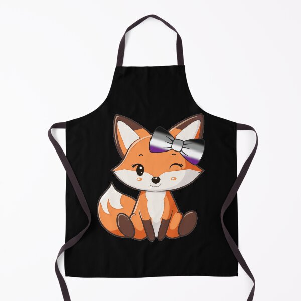 Item preview, Cute Red Fox with Asexual Pride Flag Bow, Subtle Foxy Kawaii Ace Pride Design  designed and sold by Travelslightly.