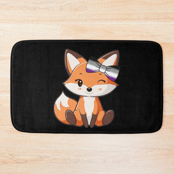 Item preview, Cute Red Fox with Asexual Pride Flag Bow, Subtle Foxy Kawaii Ace Pride Design  designed and sold by Travelslightly.