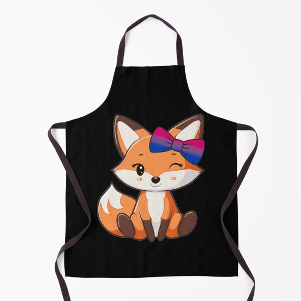 Item preview, Cute Red Fox with Bisexual Pride Flag Bow, Subtle Foxy Kawaii Bi Pride Design  designed and sold by Travelslightly.