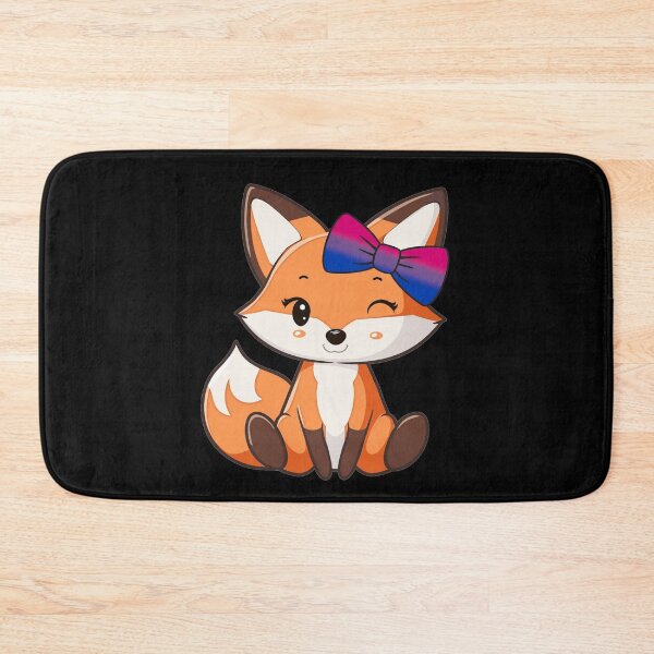 Item preview, Cute Red Fox with Bisexual Pride Flag Bow, Subtle Foxy Kawaii Bi Pride Design  designed and sold by Travelslightly.