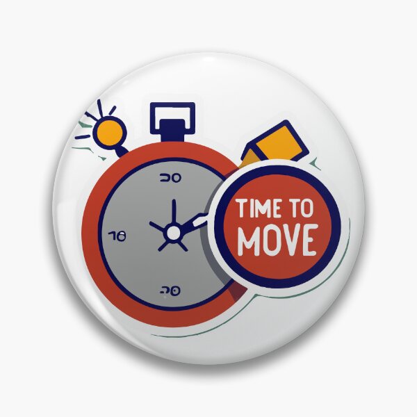 Item preview, Time to Move - PE Teacher Whistle and Stopwatch Illustration designed and sold by NiftyWrx.