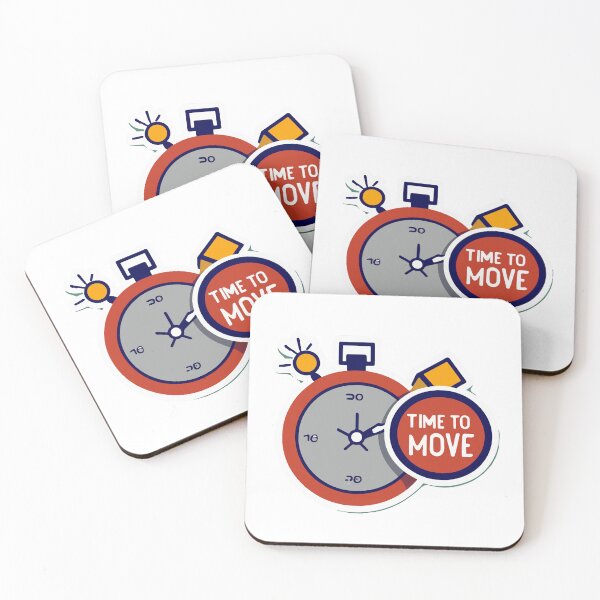 Item preview, Time to Move - PE Teacher Whistle and Stopwatch Illustration designed and sold by NiftyWrx.