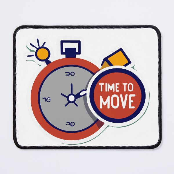Item preview, Time to Move - PE Teacher Whistle and Stopwatch Illustration designed and sold by NiftyWrx.
