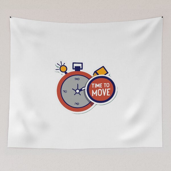 Item preview, Time to Move - PE Teacher Whistle and Stopwatch Illustration designed and sold by NiftyWrx.