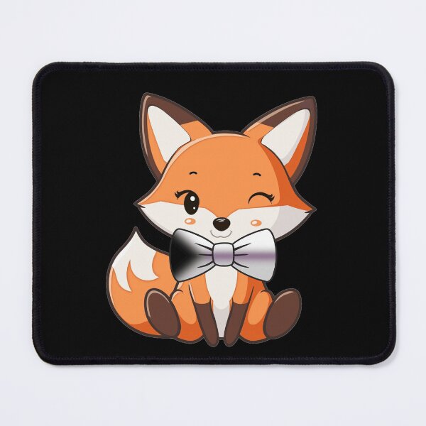 Item preview, Cute Red Fox with Demisexual Pride Flag Bowtie, Subtle Foxy Kawaii Demi Pride Design  designed and sold by Travelslightly.