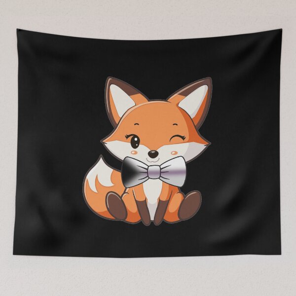 Item preview, Cute Red Fox with Demisexual Pride Flag Bowtie, Subtle Foxy Kawaii Demi Pride Design  designed and sold by Travelslightly.