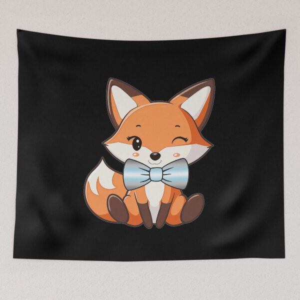 Item preview, Cute Red Fox with Demiboy Pride Flag Bowtie, Subtle Foxy Kawaii Demi Pride Design  designed and sold by Travelslightly.
