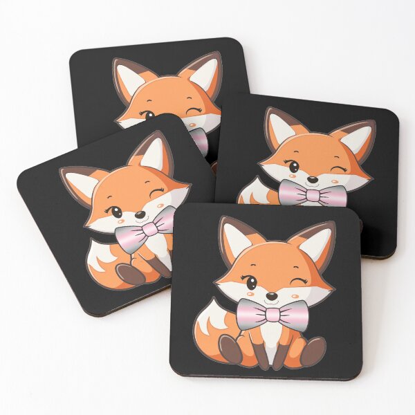 Item preview, Cute Red Fox with Demigirl Pride Flag Bowtie, Subtle Foxy Kawaii Demi Pride Design  designed and sold by Travelslightly.