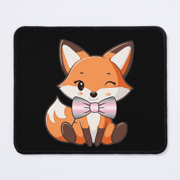 Item preview, Cute Red Fox with Demigirl Pride Flag Bowtie, Subtle Foxy Kawaii Demi Pride Design designed and sold by Travelslightly.