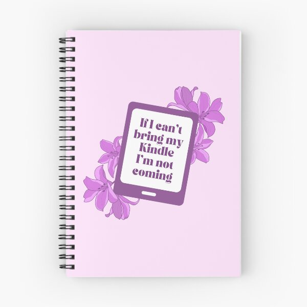 Item preview, If I can't bring my Kindle I'm not coming - Purple Floral Kindle designed and sold by Neadoodles.