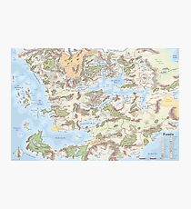 Map of Faerun 3E Photographic Print