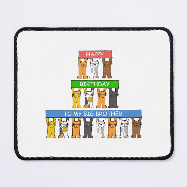 Item preview, Happy Birthday to my Big Brother Cartoon Cats designed and sold by KateTaylor.
