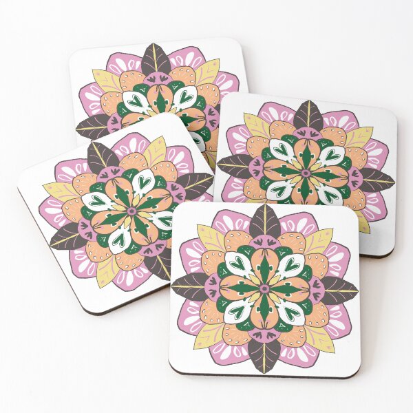 Item preview, SIELUNKUKKA pink and orange Symmetrical Bloom Harmony designed and sold by LuovaSieluART.