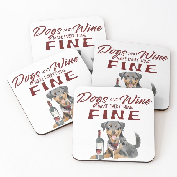 Item preview, Dogs and wine make everything fine Beauceron designed and sold by GoodyPaws.