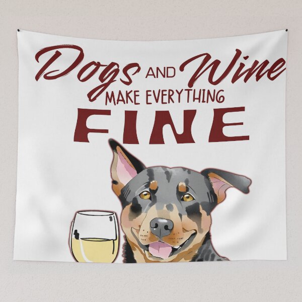 Item preview, Dogs and wine make everything fine Beauceron designed and sold by GoodyPaws.