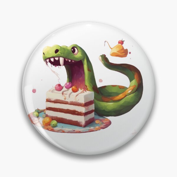 Artikelvorschau, Funny Snake eating a cake entworfen und verkauft von NicePets.