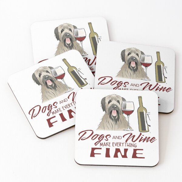 Item preview, Dogs and wine make everything fine Briard designed and sold by GoodyPaws.