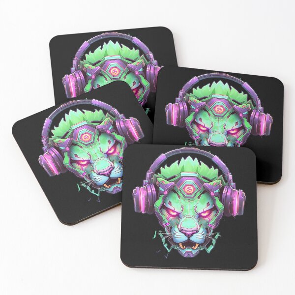 Item preview, CyberLion - Futuristic Cyberpunk Leo With Headphones and Visor in a Vibrant Digital Illustration designed and sold by Reichcorp.
