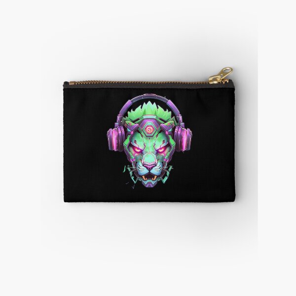 Item preview, CyberLion - Futuristic Cyberpunk Leo With Headphones and Visor in a Vibrant Digital Illustration designed and sold by Reichcorp.