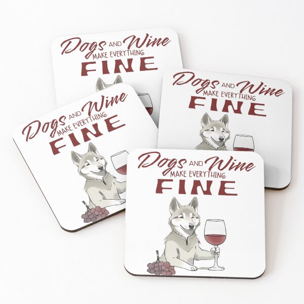 Item preview, Dogs and wine make everything fine czechoslovakian wolfdog designed and sold by GoodyPaws.