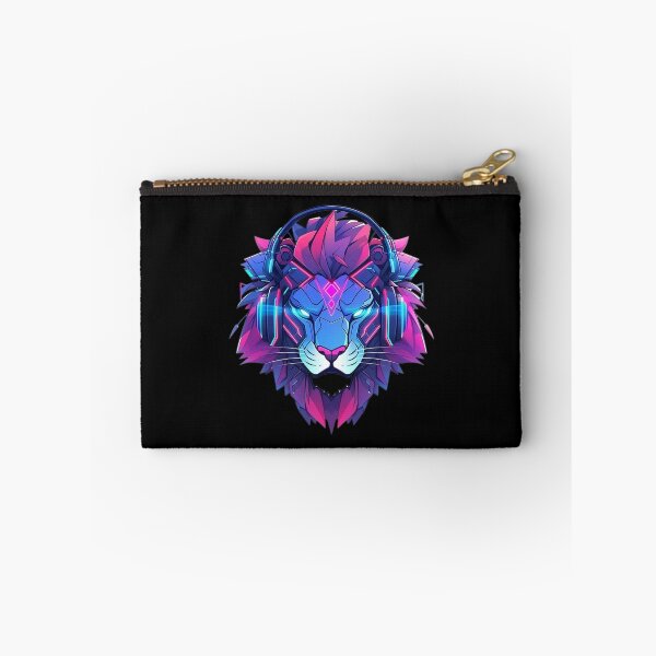 Item preview, CyberLion - Futuristic Cyberpunk Leo With Headphones and Visor in a Vibrant Digital Illustration designed and sold by Reichcorp.