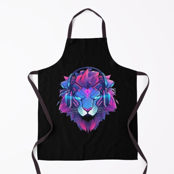 Item preview, CyberLion - Futuristic Cyberpunk Leo With Headphones and Visor in a Vibrant Digital Illustration designed and sold by Reichcorp.