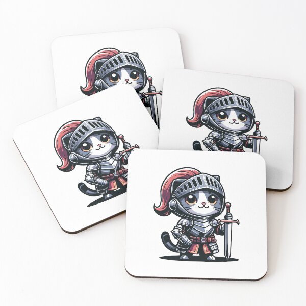 Item preview, Knightly Kitten: Brave Warrior Cat in Full Armor designed and sold by Akioos.