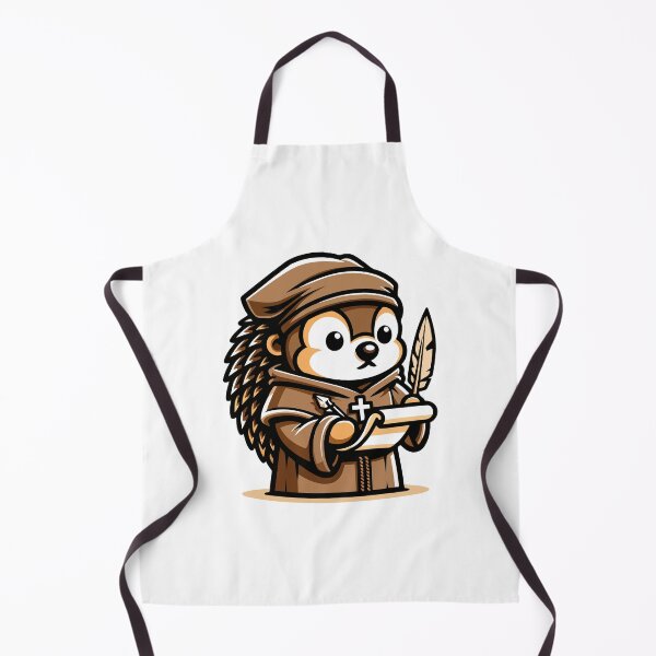Item preview, Monastic Scribe Hedgehog: Medieval Manuscript Writer designed and sold by Akioos.