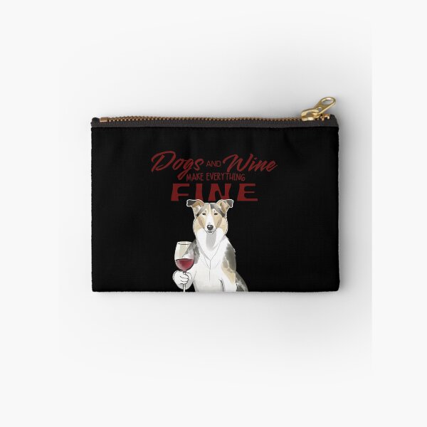 Item preview, Dogs and wine make everything fine Smooth Collie designed and sold by GoodyPaws.