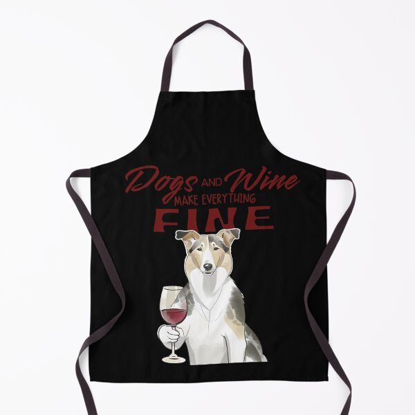 Item preview, Dogs and wine make everything fine Smooth Collie designed and sold by GoodyPaws.