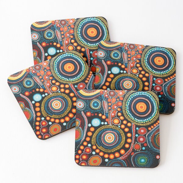 Item preview, Aboriginal Inspired Dot Art - Kabi Kabi Sunset designed and sold by GrinGalore.
