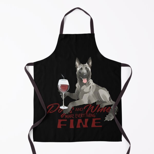 Item preview, Dogs and wine make everything fine Dutch shepherd designed and sold by GoodyPaws.