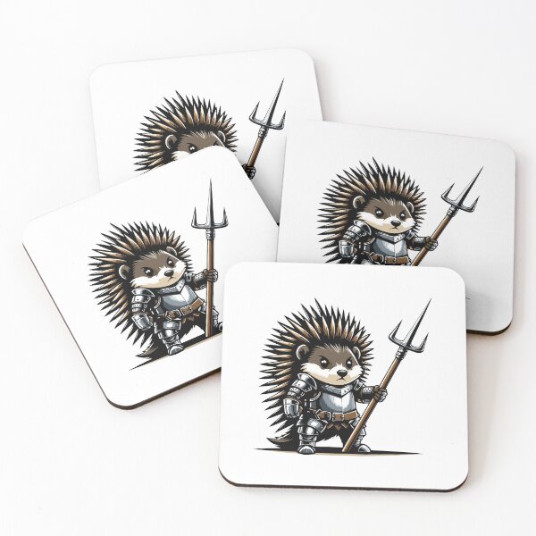 Item preview, Fierce Warrior Hedgehog: Armored Guardian with Trident designed and sold by Akioos.