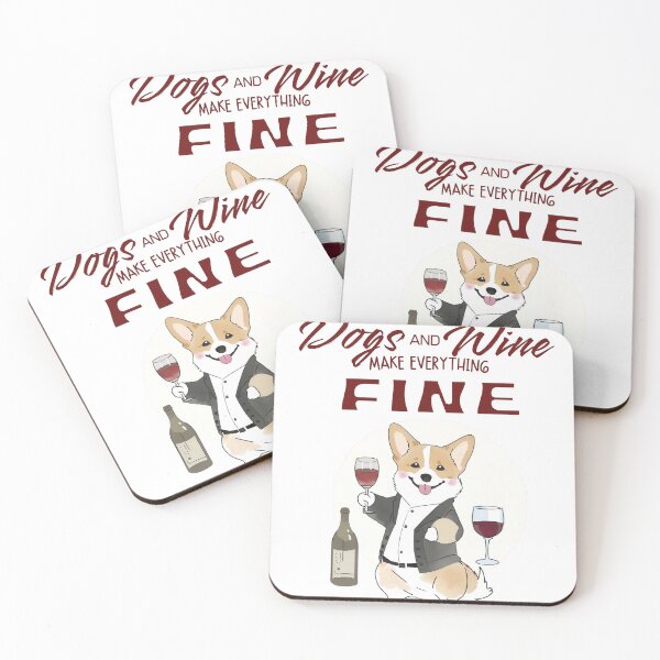 Item preview,  Dogs and wine make everything fine Corgi designed and sold by GoodyPaws.