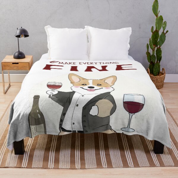 Item preview, Dogs and wine make everything fine Corgi designed and sold by GoodyPaws.
